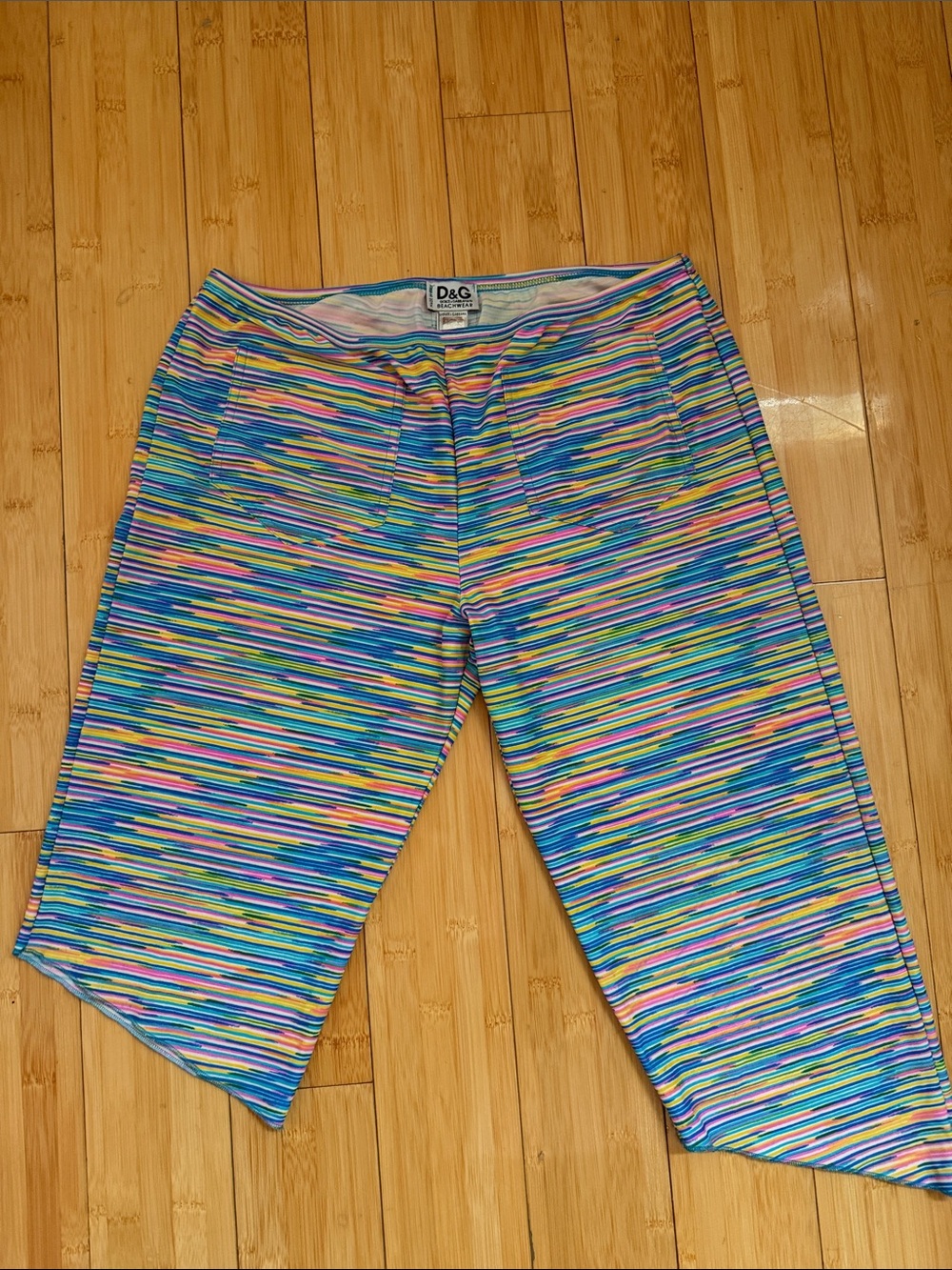 D&G Rainbow Striped Capri Pants